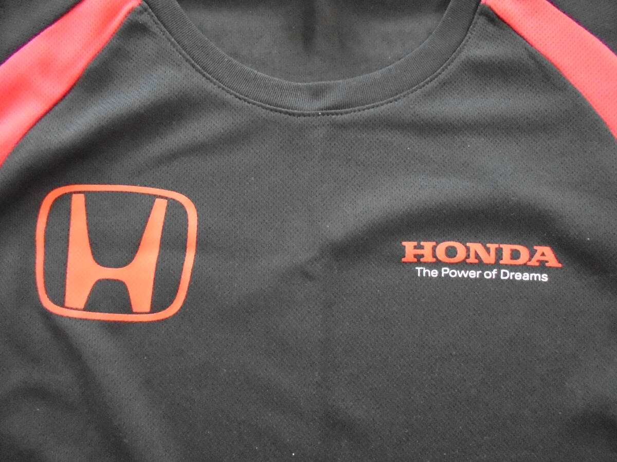ホンダレーシング HONDA Racing 半袖ドライＴシャツ L ブラック×レッド F1 フォーミュラ_画像5
