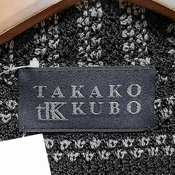 #anc タカコクボ K.Tショップ TAKAKOKUBO ジャケット 黒 グレー ボーダー レディース [745388]_画像5