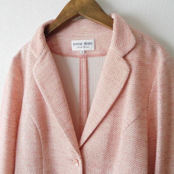 #anc is na emo liHANAEMORI jacket 42 pink thin silk . with pocket lady's [825175]