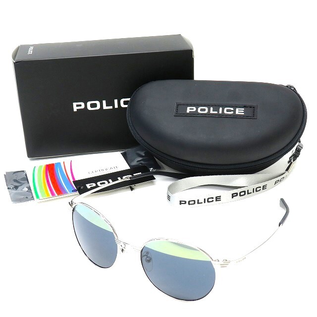 #anzg Police POLICE солнцезащитные очки 51*18 145 RIVAL3 S8954V 579H зеркало линзы metal с футляром Италия производства прекрасный товар мужской [843302]