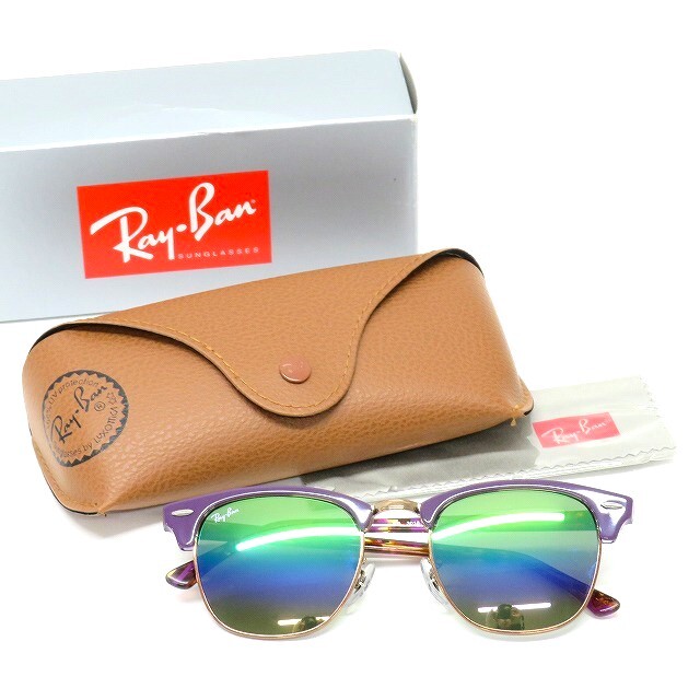 #anzg RayBan RayBan sunglasses 51*21 145 Clubmaster RB3016 1221/C3 mirror lens case attaching beautiful goods unisex [843303]