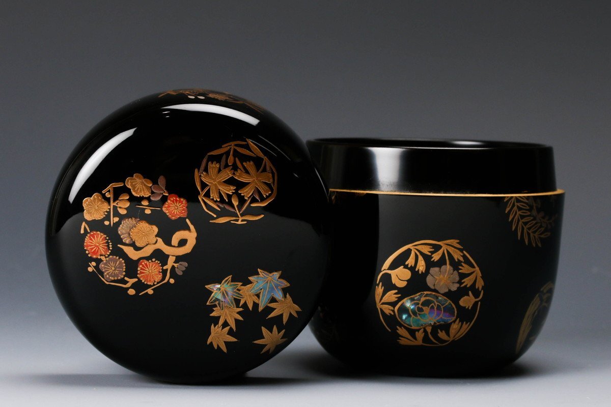 [..] Yamamoto ... место. цветок лакировка чайница перламутр вместе коробка вместе ткань чайная посуда подлинный товар гарантия 