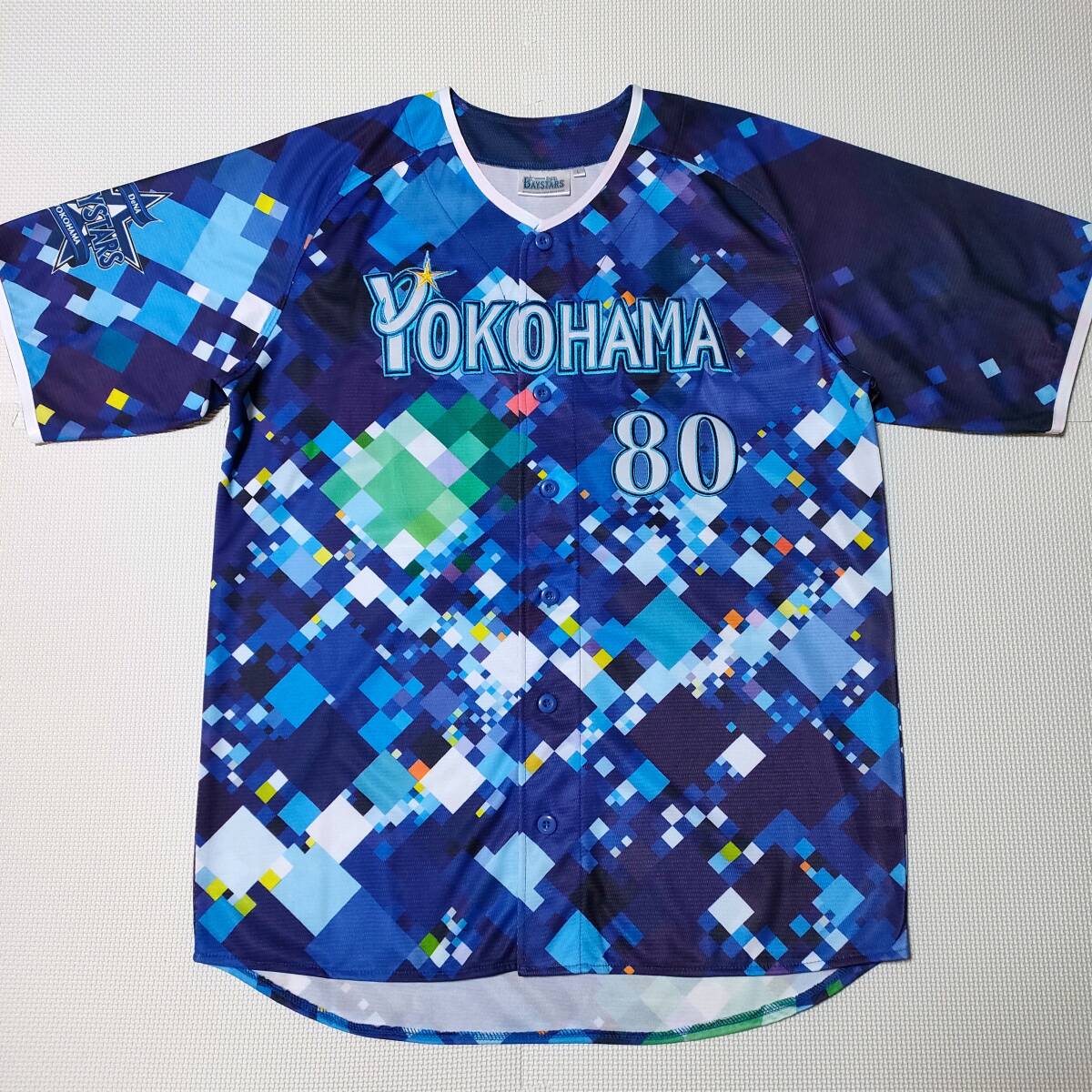 ■横浜DeNAベイスターズ ヨコハマ スターナイト2017 ラミレス監督 RAMIREZ 刺繍レプリカユニフォーム ウェア シャツ #80 背番号80 L NPB_画像2