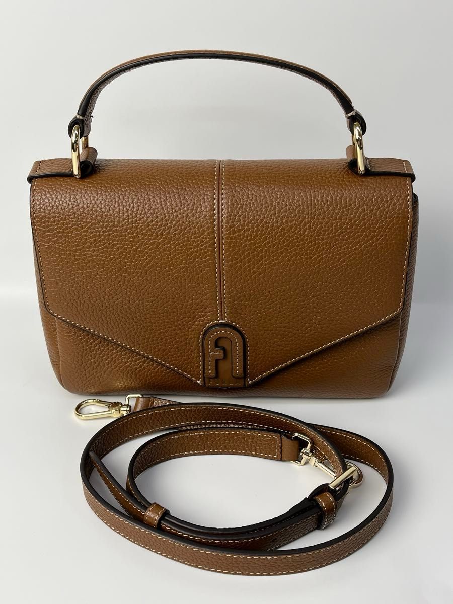 極美品 FURLA フルラ DAFNE TOP HANDLE バッグ 2WAY ショルダーバッグ