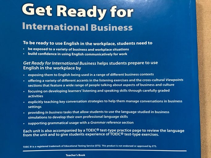 ■ Get Ready For International Business Student's Book 1 ■ Dorothy Zemach Andrew Vaughan MACMILLAN 送料198円 TOEIC 英語の画像2