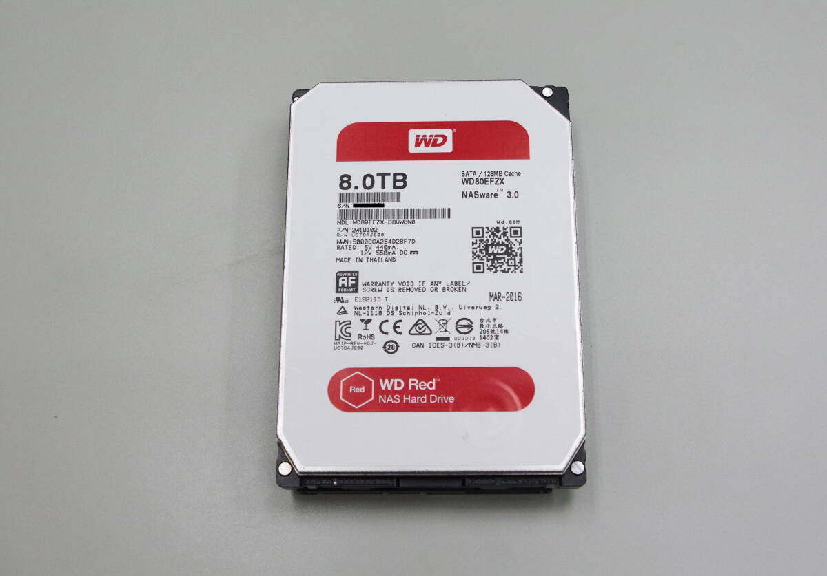 WDC 内蔵ハードディスク Red NAS用 WD80EFZX 3.5インチ 8TB_画像1