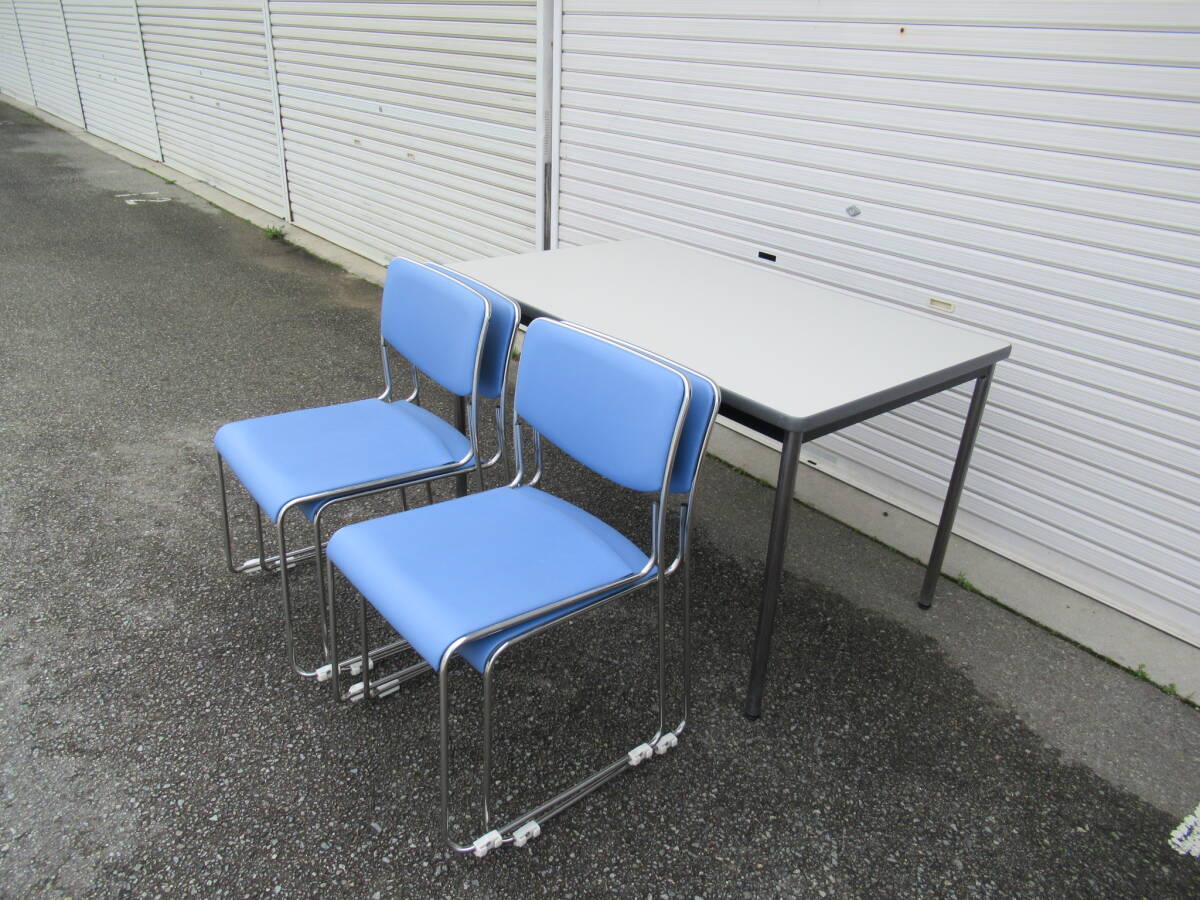 ナイキ ミーティングテーブルセット 椅子４脚 テーブル１１９５×７５０×７００ 兵庫県加古川市より１００Km 以内の方送料無料。の画像2