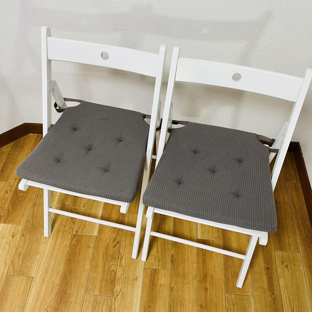 IKEA Ikea beach natural wood TERJEtelie folding chair 2 legs set 