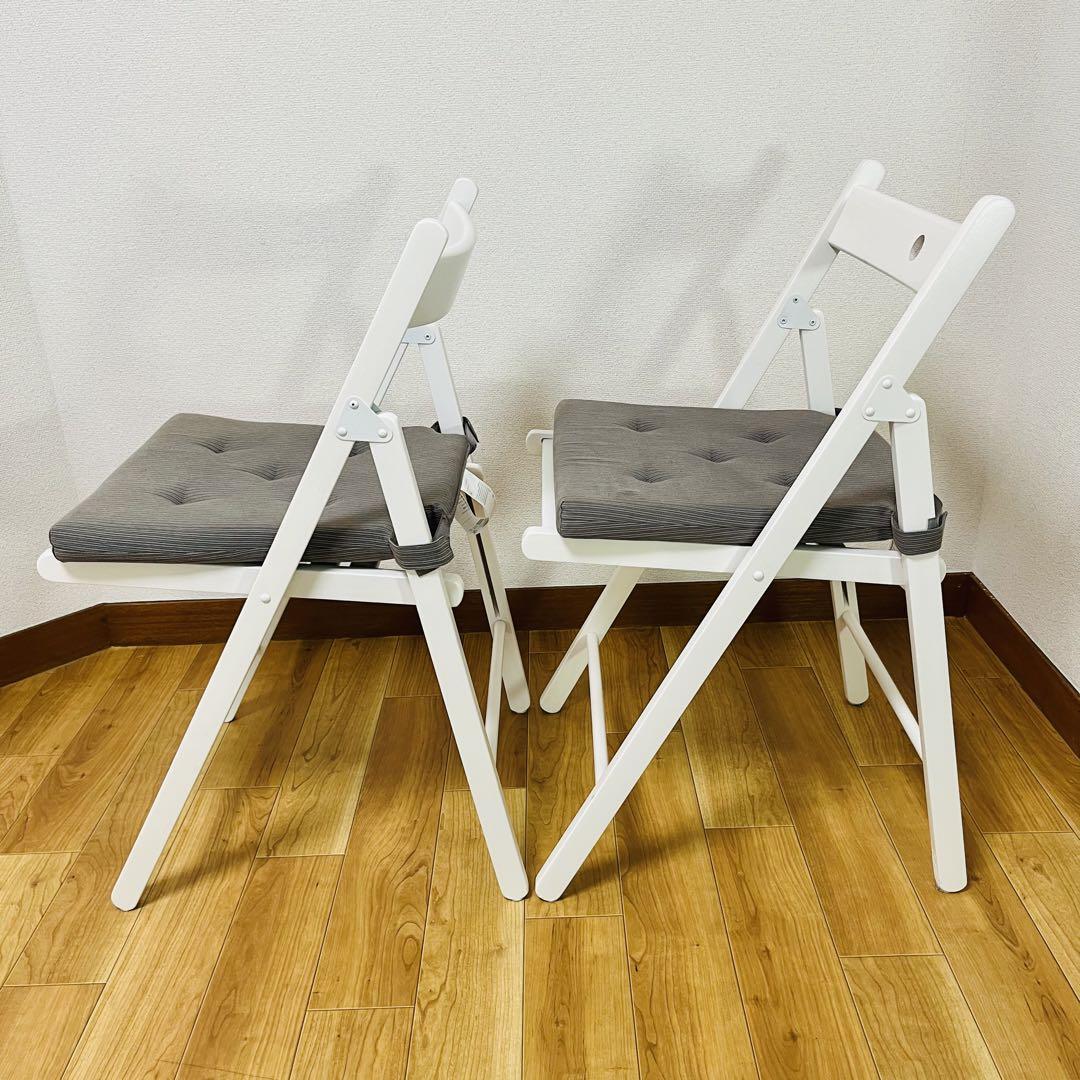 IKEA Ikea beach natural wood TERJEtelie folding chair 2 legs set 