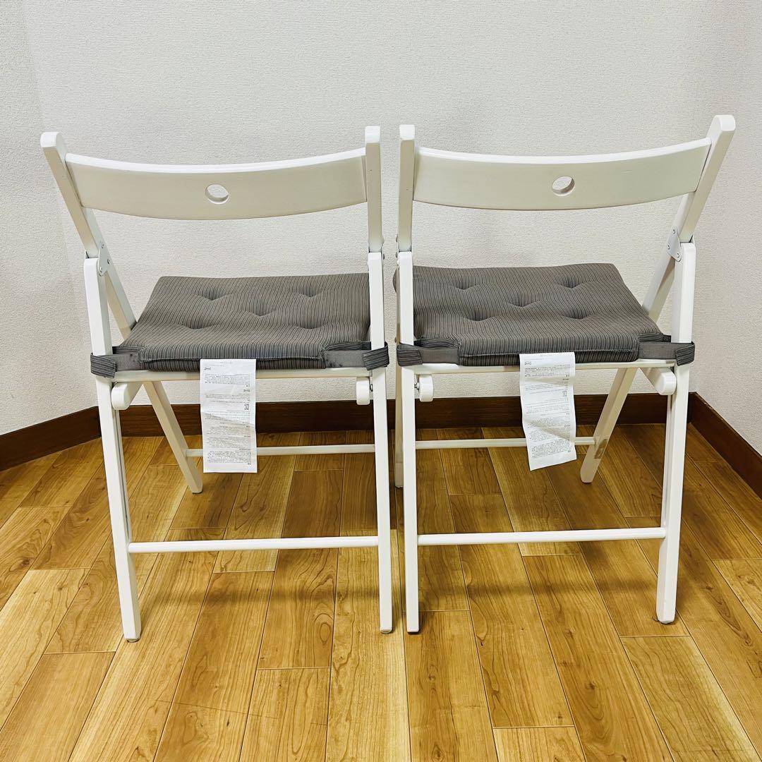 IKEA Ikea beach natural wood TERJEtelie folding chair 2 legs set 