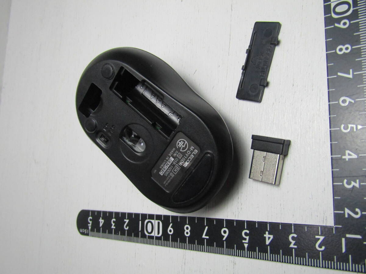 ELECOM MーDY10DR BK　ブラック 美品 小型 コンパクト ワイヤレスマウス ブラック 黒 USED 完動品 _画像8