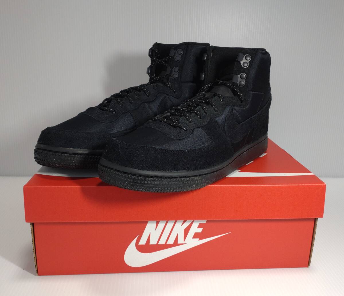 【未使用品】Nike TERMINATOR HIGH BLACK FJ5464-010 Size10/28cm ナイキ ターミネーター ハイ ブラック/ブラック/ブラック_画像1
