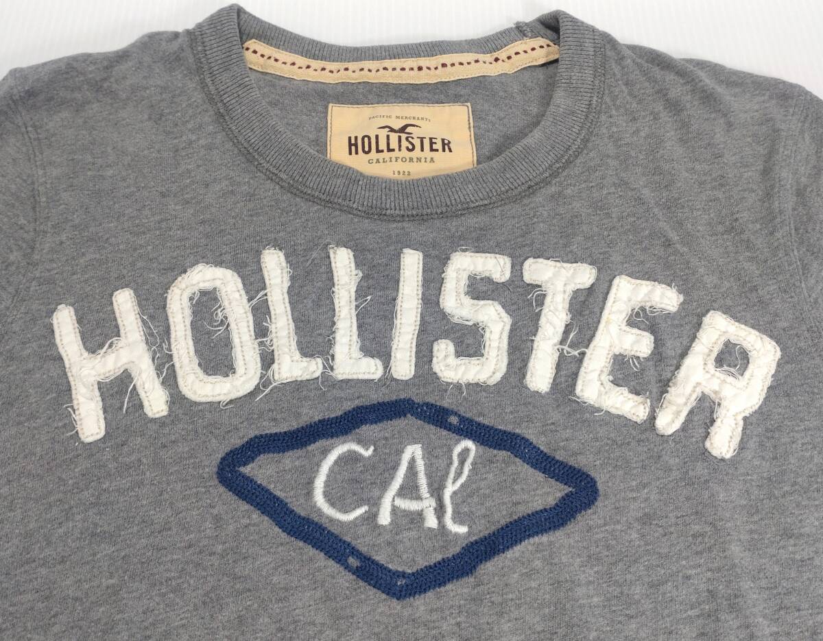 【USED】HOLLISTER S/S T-SHIRTS Ssize 4pc California ホリスター Tシャツ ビンテージ加工 刺繍 ワッペン アップリケ_画像4