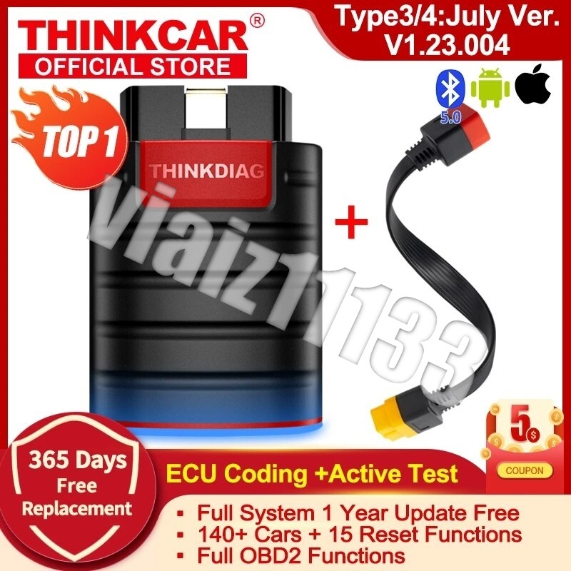 注目●Thinkcar-thinkdiag診断すべての車、完全なシステム、16リセットサービス、OBD2、ecuコーディング、アクティブテストの画像1