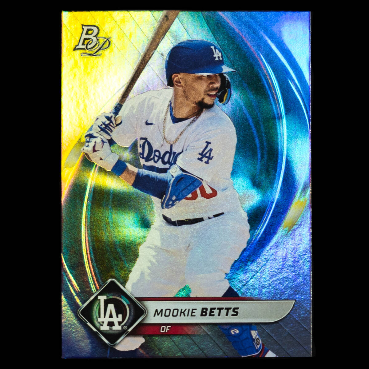 ムーキー・ベッツ 2022 Topps Bowman Platinum レインボーフォイルカード No.11 Mookie Bettsの画像1