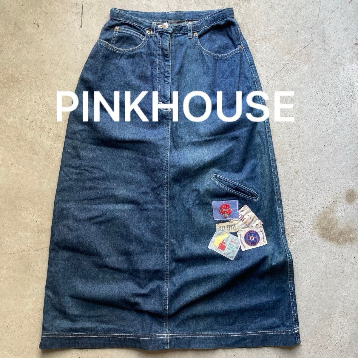 【PINK HOUSE】ピンクハウス デニムロングスカート ビンテージ古着