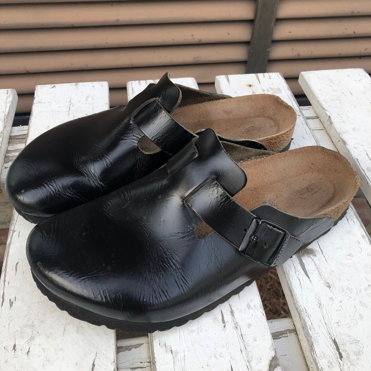 BIRKENSTOCK ビルケンシュトック レザー ボストン ブラック 短靴 BOSTON菅田将暉