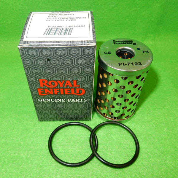 ロイヤルエンフィールド オイルフィルター エレメント 純正 888414 Royal Enfield Oil Filter Element Classic/Continental/GT/Bullet 500の画像1