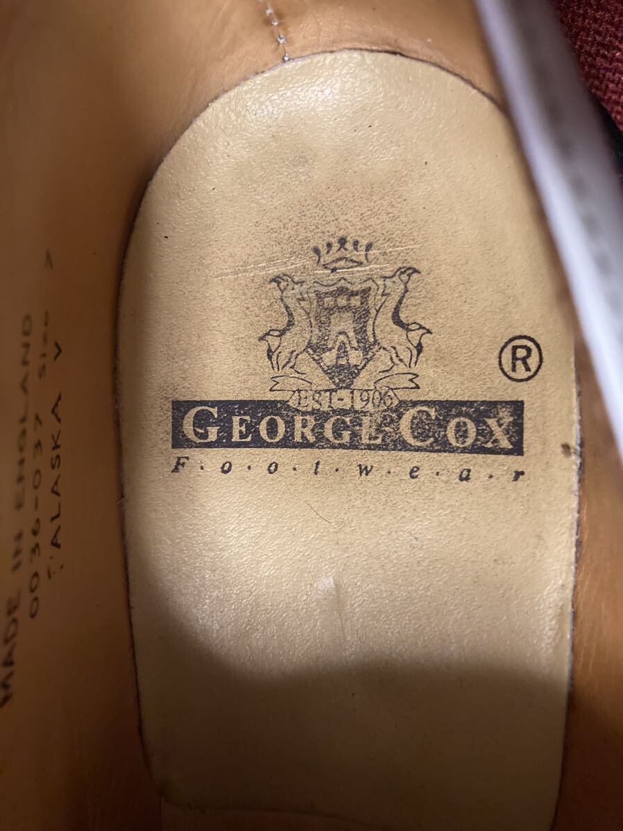  George Cox белый Raver подошва size 7 26cm GEORGE COX HAMILTON ALASKA IVC Raver подошва кожа обувь 031 WHITE