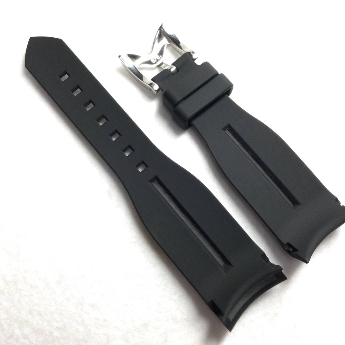  regular unused goods free shipping GaGa Milano 48mm for Black Raver belt chronograph mana-re also installation OK wristwatch exchange band 
