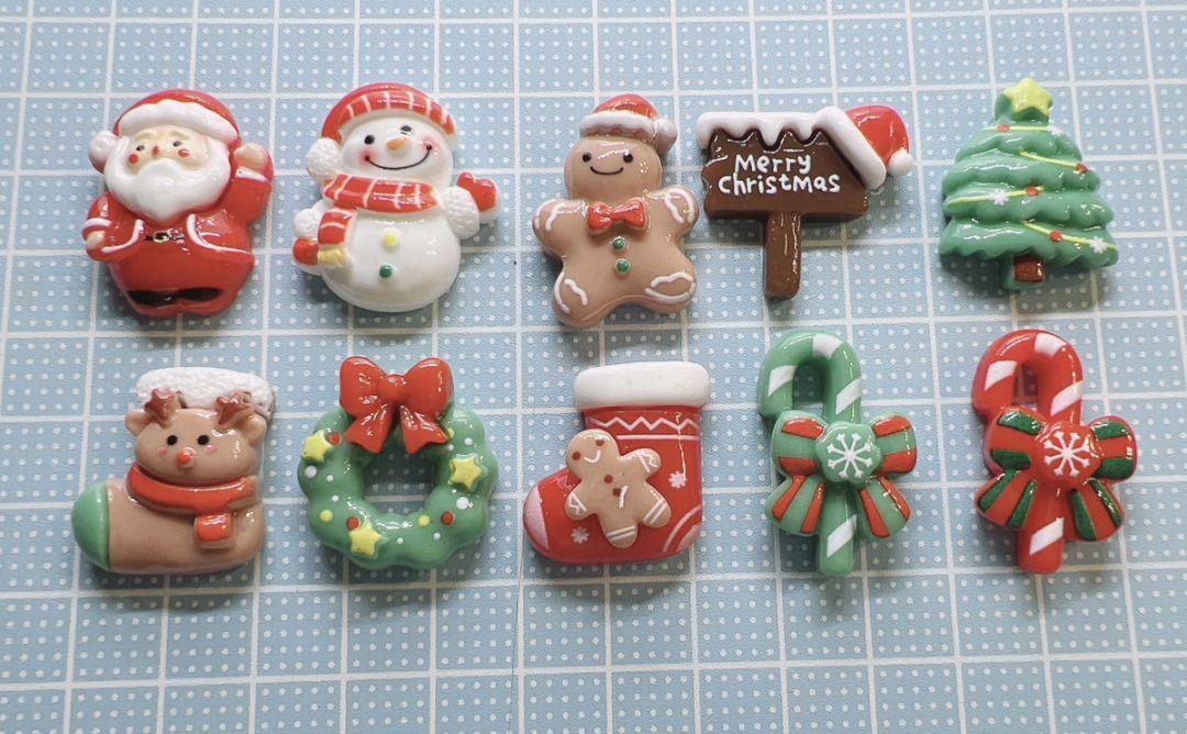  Christmas ① stick Mix red green deco parts plastic parts Christmas parts winter 