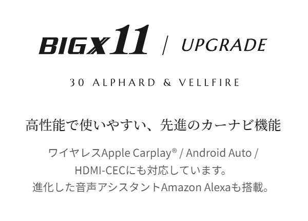 【取寄商品】アルパインEX11NX2S-AV-30DA-UPアルファード/ヴェルファイア(30系R1/12～R5/6)ディスプレイオーディオ付車用11型カーナビBIG X_画像5
