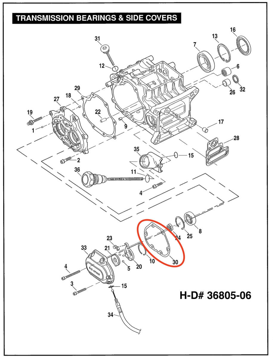 H-D 6速トランスミッション サイドカバー ガスケット by COMETIC OEM# : 36805-06 ルインカム ハーレーダビッドソン ダイナ ソフテイル_画像3