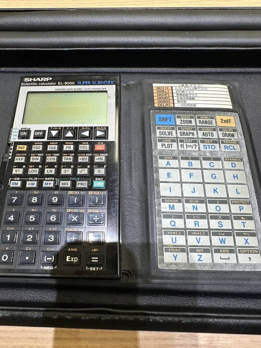 【EKA-5976AT】1円スタート SHARP EL-9000 Scientific calculator 電卓 シャープ 中古品 長期保管品 グラフ電卓 関数電卓 動作未確認の画像1