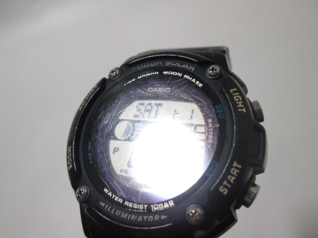 [ap0 HN8308] CASIO カシオ SPORTS GEAR スポーツギア TOUGH SOLAR デジタル ソーラー W-S210H 腕時計　フェイスのみ【稼働品】_画像7