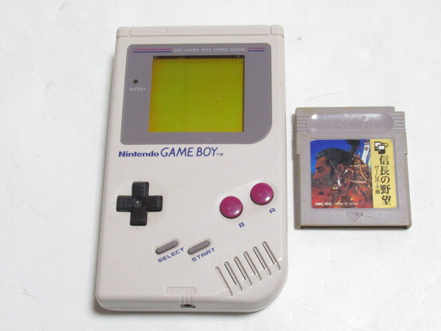 [ap1 BY8454] Nintendo ゲームボーイ GAMEBOY DMG-01 + 信長の野望 ゲームボーイ版の画像1