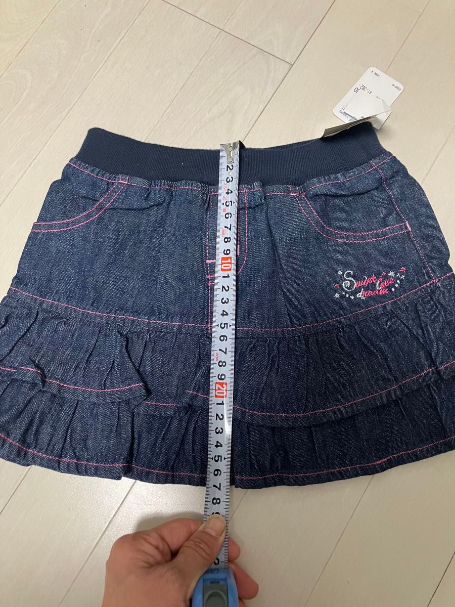 【新品】女児　デニム・130サイズ　スカート デニムスカート 女の子 子供服 スカート ミニスカート