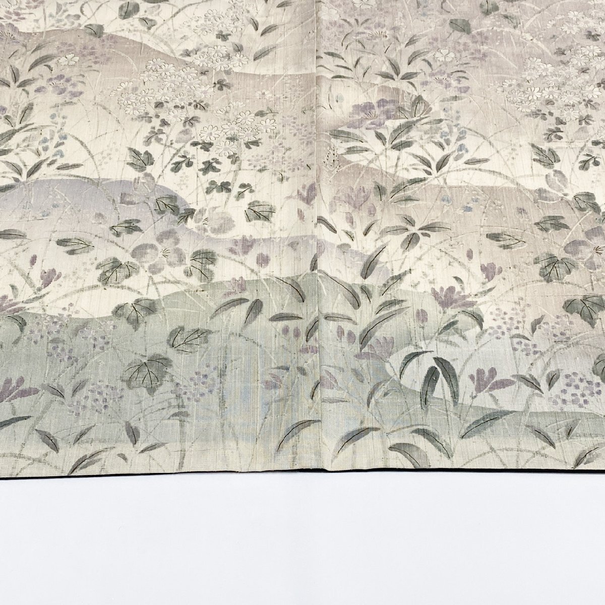 着物月花 品のある花 紬 正絹 ki1319の画像8