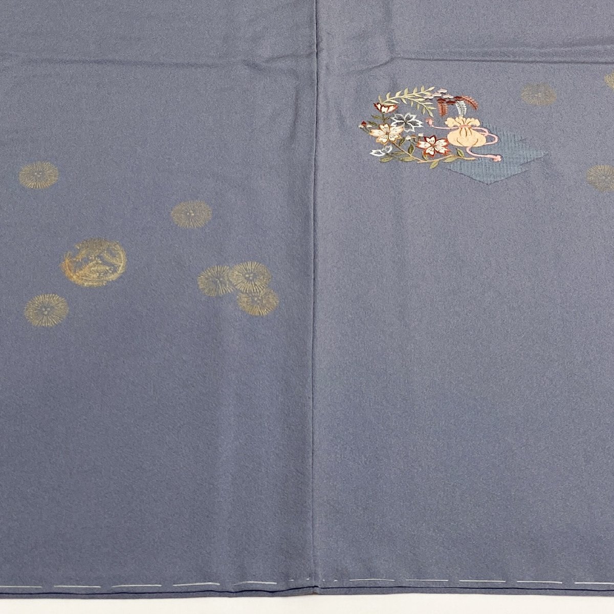 着物月花 総刺繍 品のある花 付下げ 未使用品 正絹 ki1376の画像8