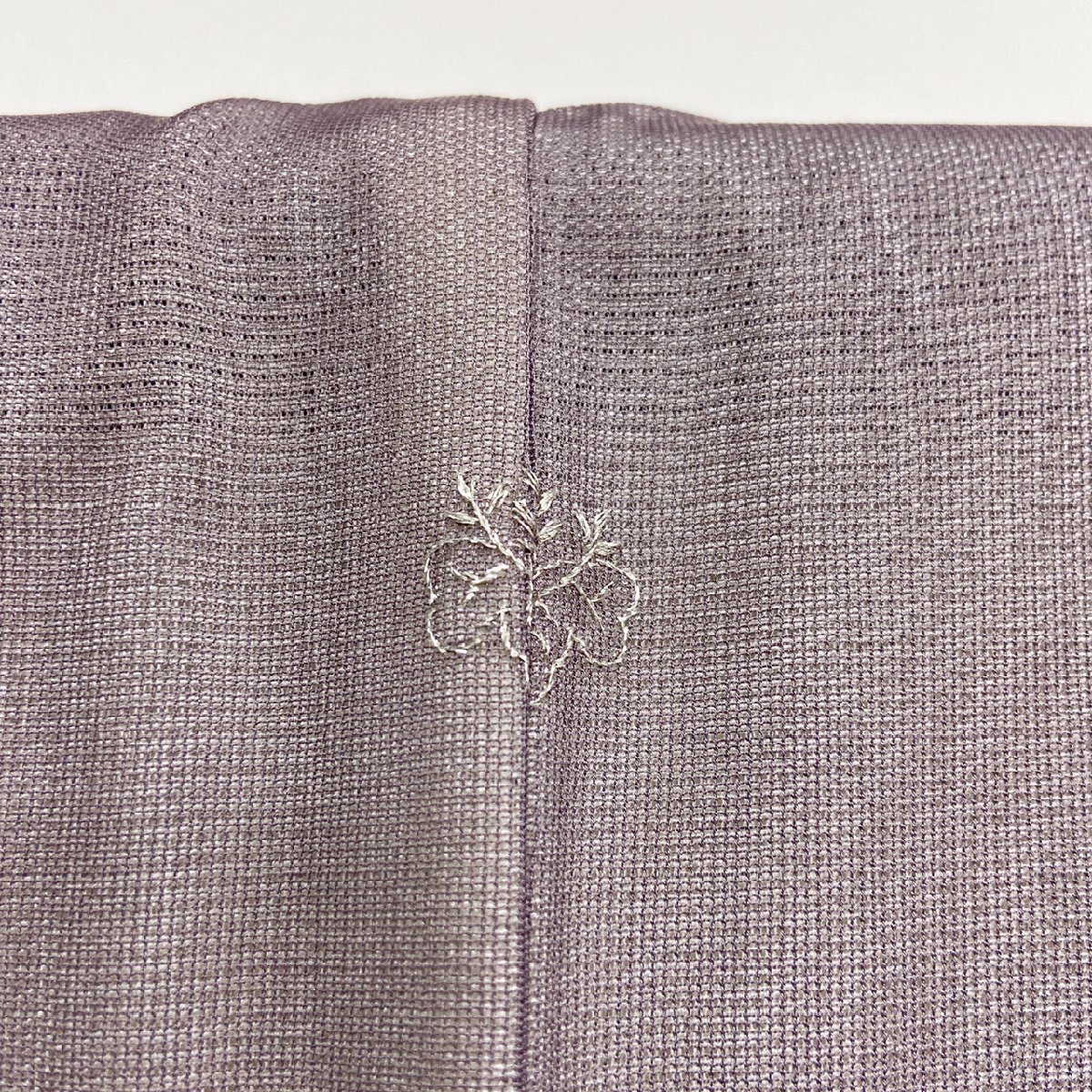 着物月花 紗袷 紗×絽 品のある花 訪問着 正絹 一つ紋 縫紋 ki1389の画像8