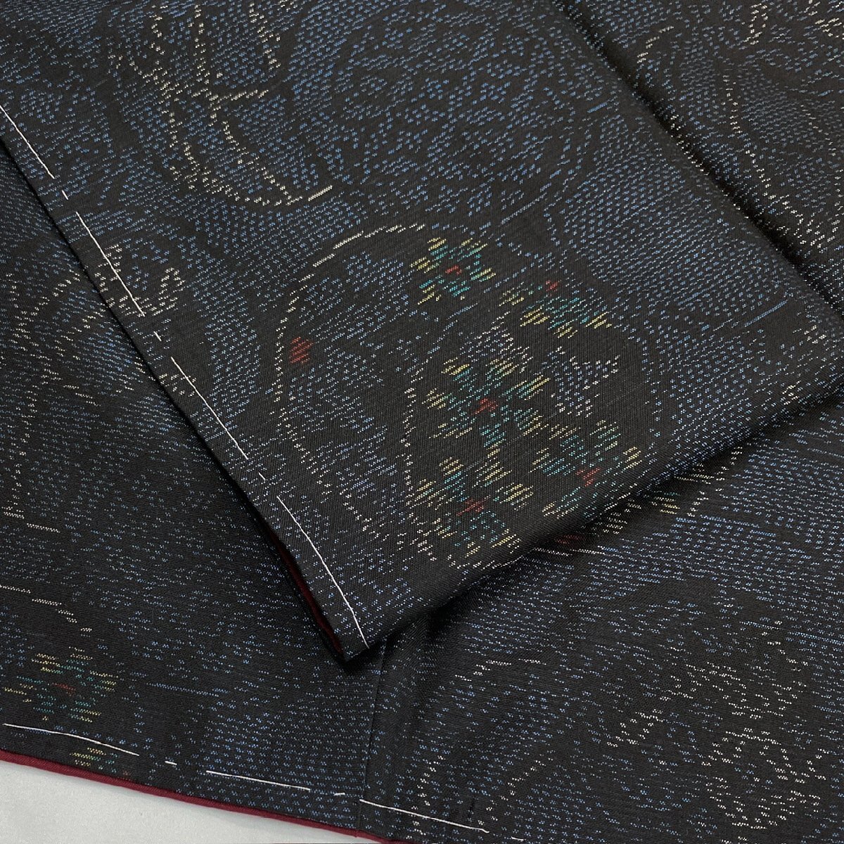 着物月花 品のある花  本場大島紬 未使用品 正絹 伝統工芸品 ki1411の画像1