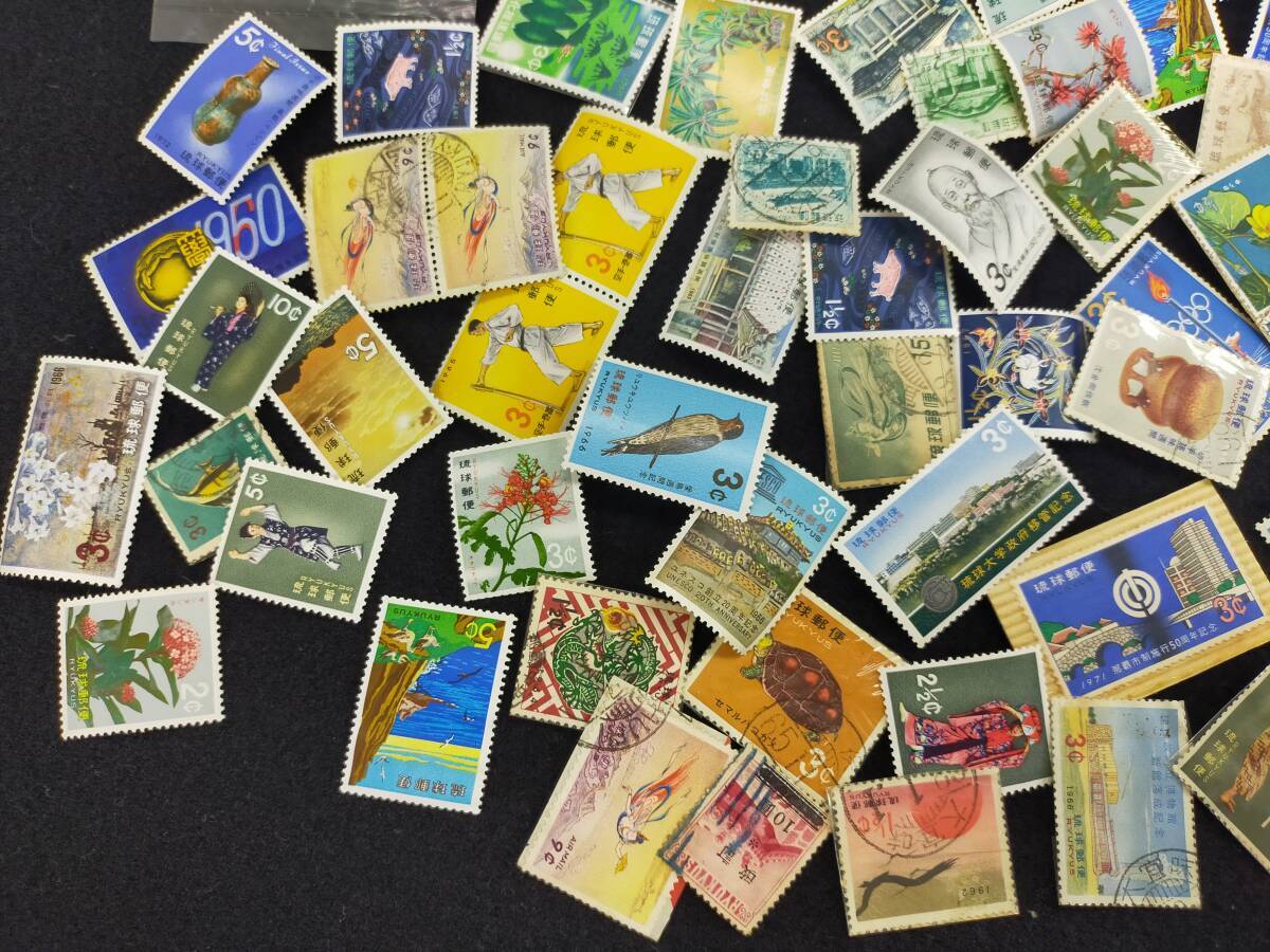 【K23】琉球切手まとめ売り RYUKYU 琉球郵便 観光 記念 切手シート バラ レア 詰め合わせ 郵便切手 コレクションの画像5