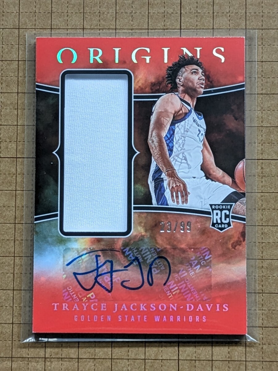 トレイス・ジャクソン＝デイビス【NBA 2023-24 PANINI ORIGINS BASKETBALL】TRAYCE JACKSON-DAVIS ルーキージャージ 直筆サイン レッド#/99の画像1