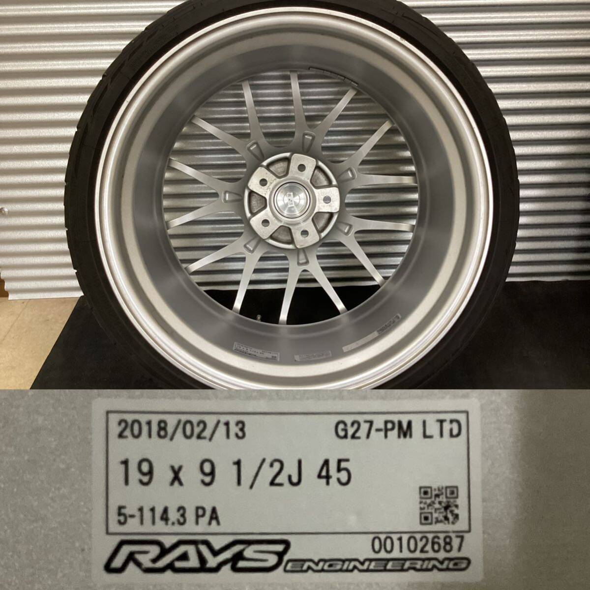 ■RAYS G27-PM LTD(FORGED)[19インチ 8.5/9.5J 5穴 PCD114.3 +45]■NITTO NT555G2[235/35R19]2018/2019年製4本セット■_画像7