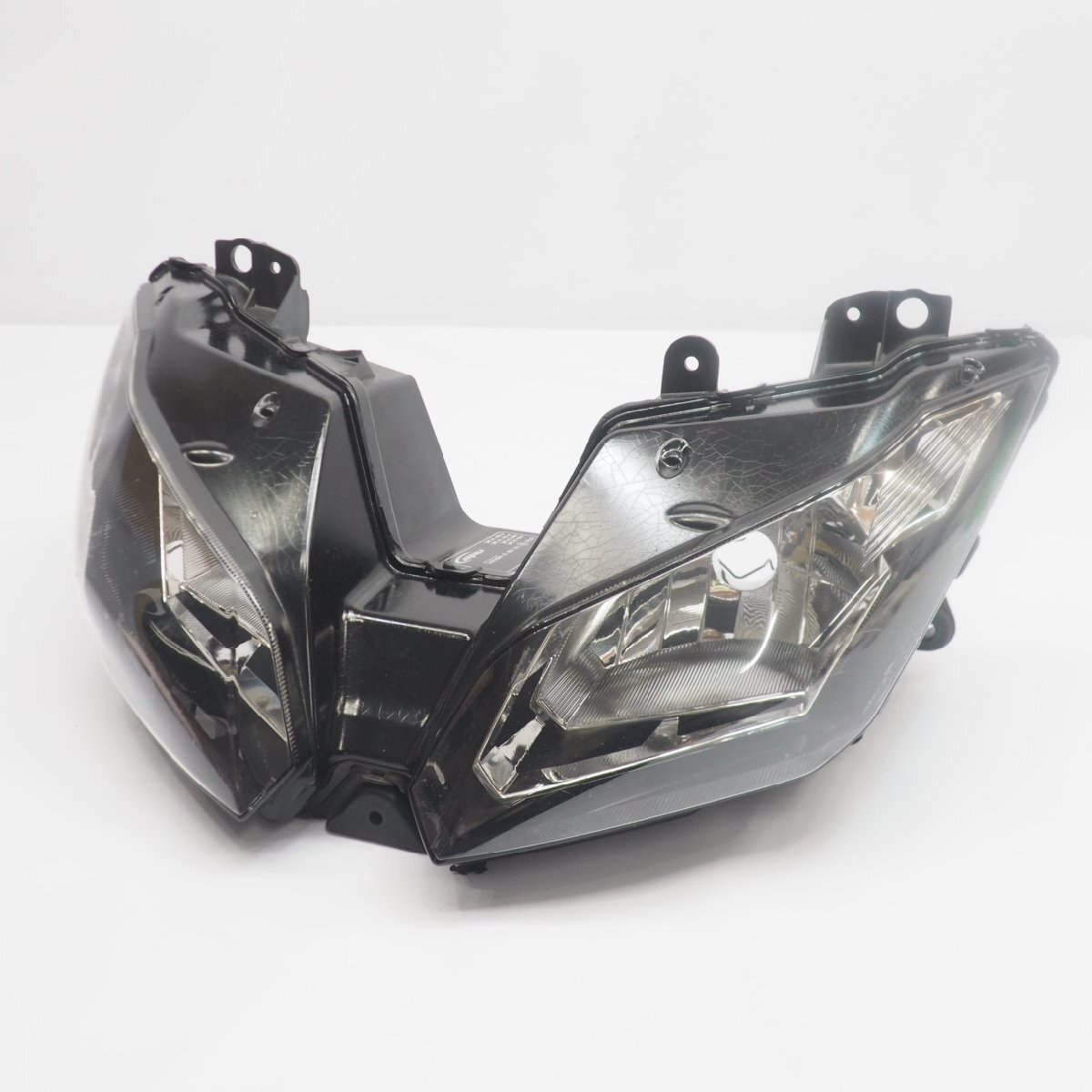 ニンジャ250 ニンジャ300 純正ヘッドライト ヘッドランプ EX250L 13-17年 headlight headlamp Ninja250 Ninja300 ZX6R 割れ無の画像1