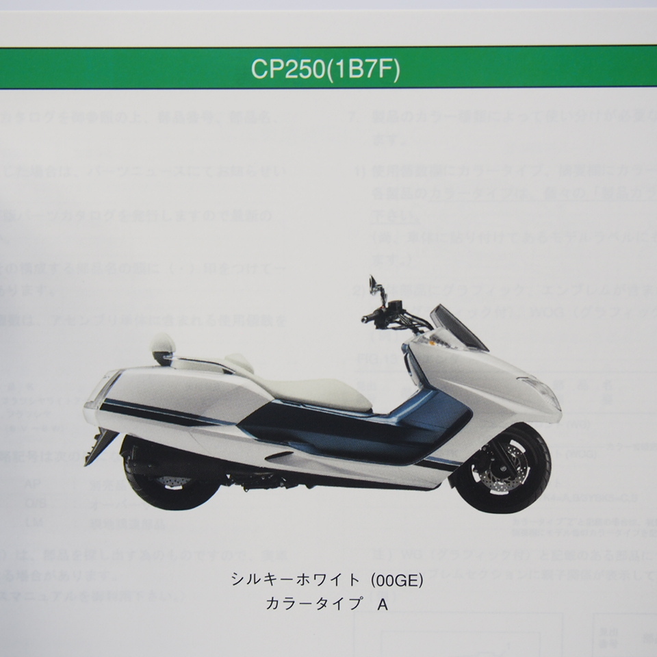 新品CP250マグザム1B7FパーツリストSG21Jヤマハ 2015年2月発行_画像2