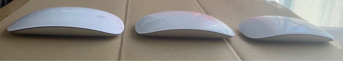 【Apple純正3個セット】 Magic Mouse2 A1657 充電式 Bluetoothワイヤレスマウス 動作確認済の画像3