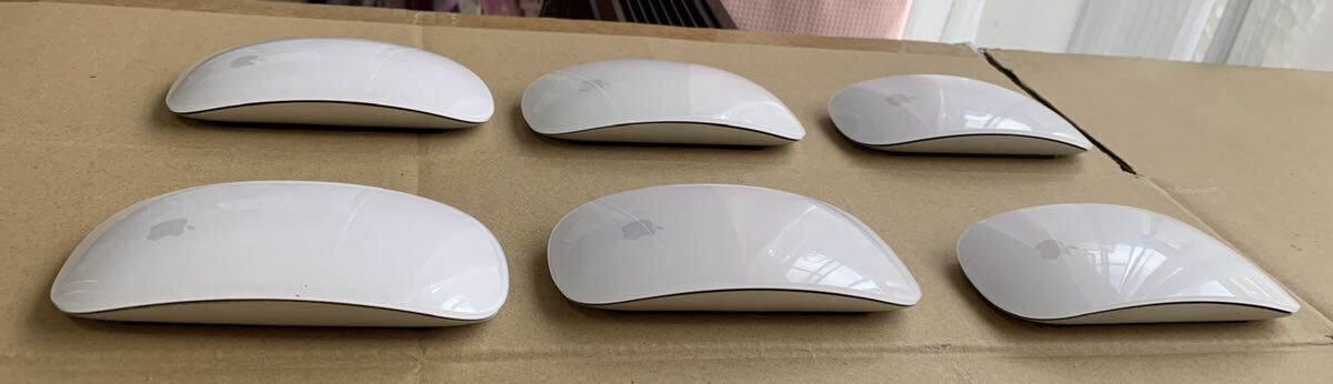 【Apple純正6個セット】 Magic Mouse A1296 電池式 Bluetoothワイヤレスマウス 動作確認済④の画像4