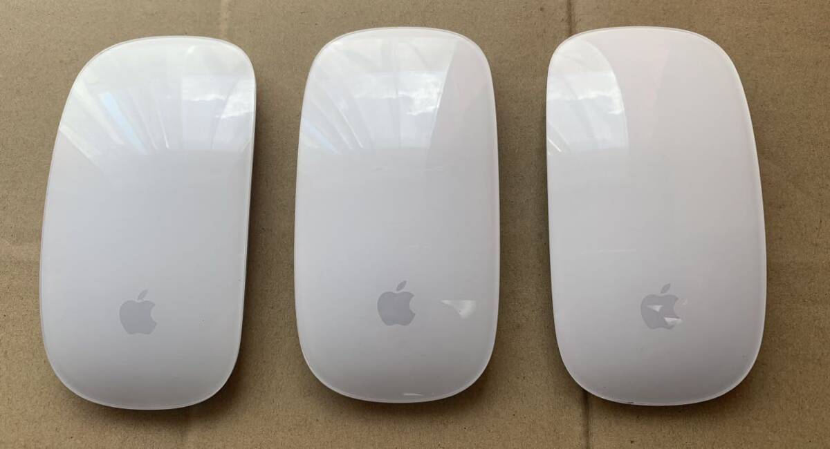 【Apple純正3個セット】 Magic Mouse2 A1657 充電式 Bluetoothワイヤレスマウス 動作確認済②の画像1