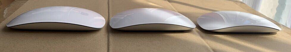 【Apple純正3個セット】 Magic Mouse2 A1657 充電式 Bluetoothワイヤレスマウス 動作確認済②の画像3