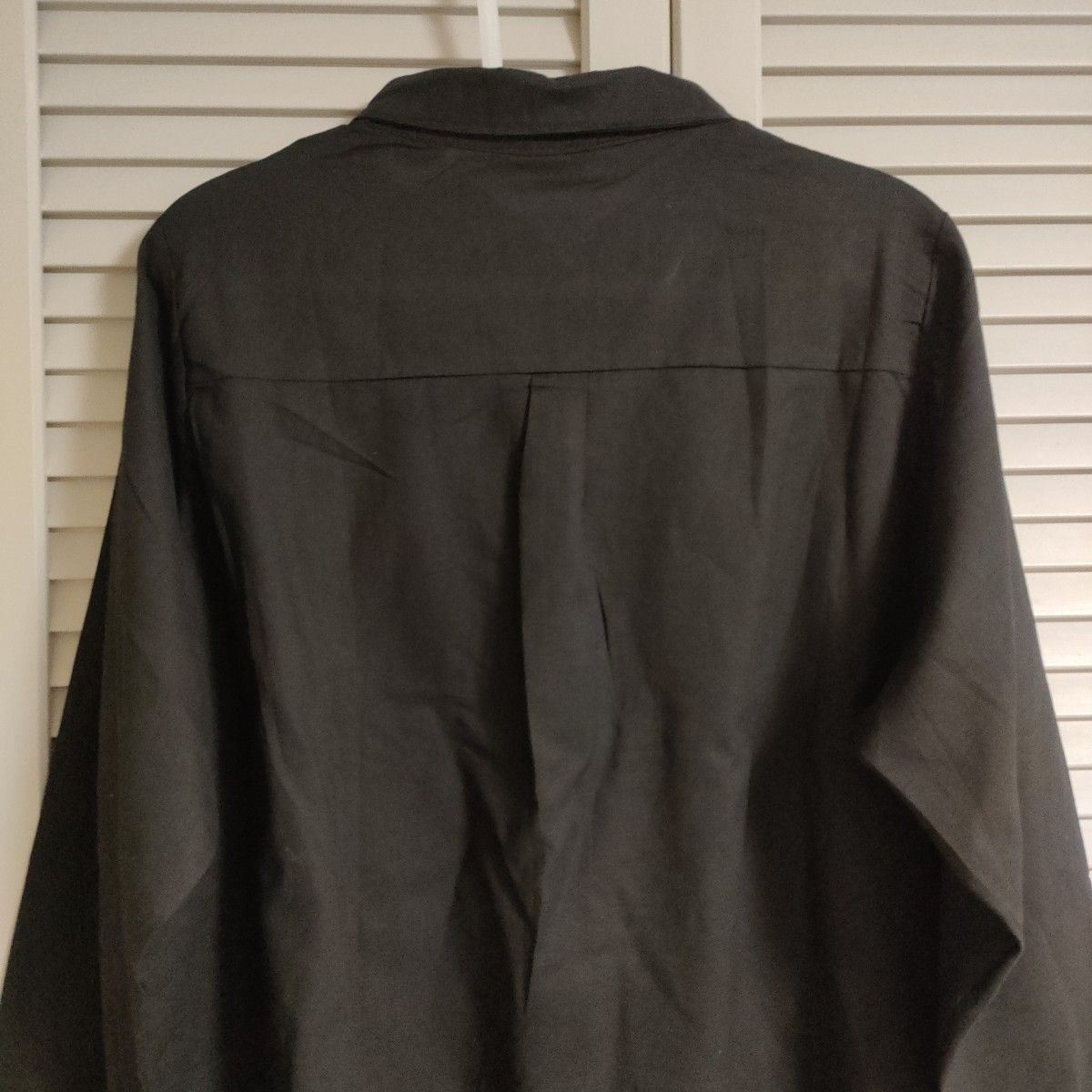 メガネ刺繍 長袖 シャツ 黒 ブラック レディース 大きいサイズ 3L