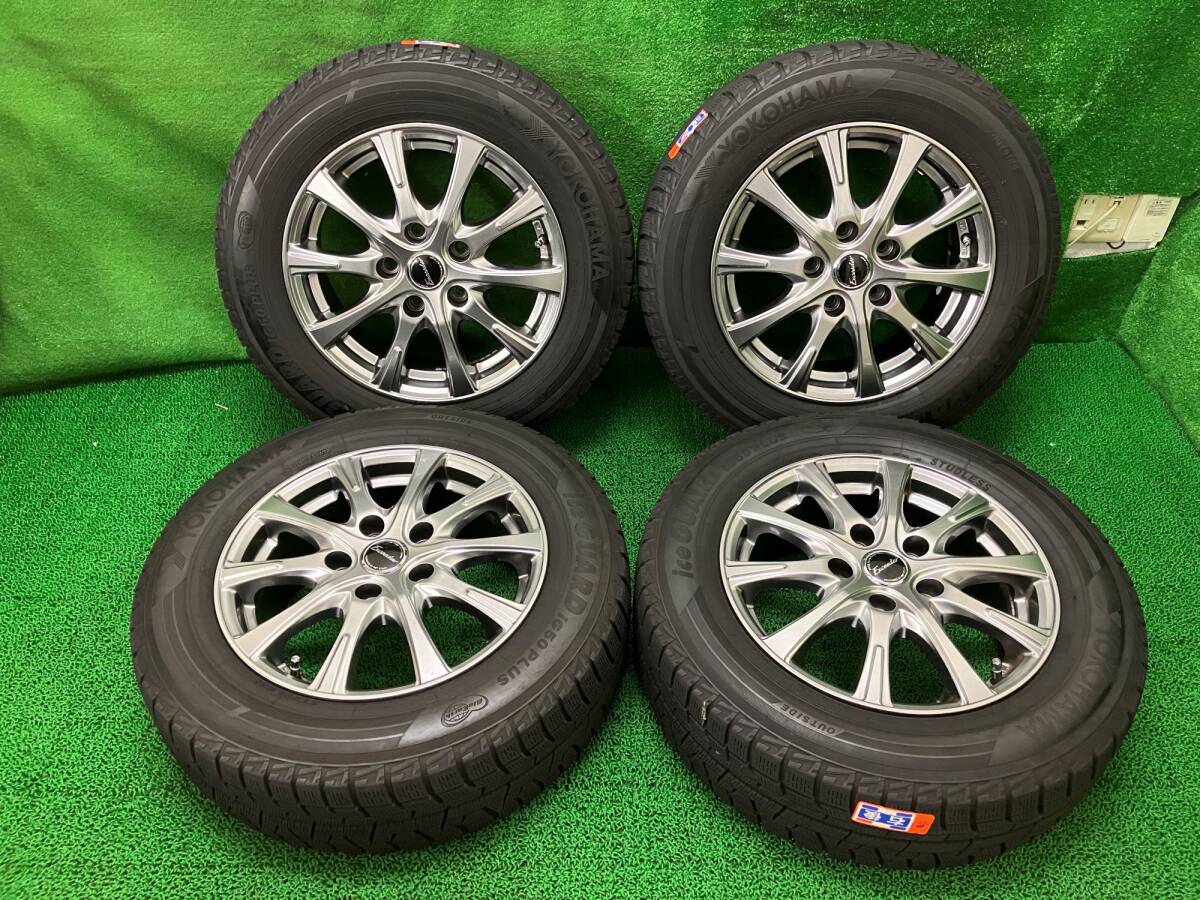 【広島発☆格安】195/65R15 Exceeder 15×6J 5穴 PCD114.3 アルミ付きスタッドレスタイヤ 売り切りの画像1