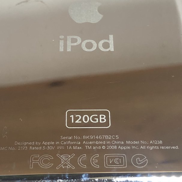 【動作確認済】　Apple iPod classic 120GB A1238 MB562J　シルバー　　美品_画像9
