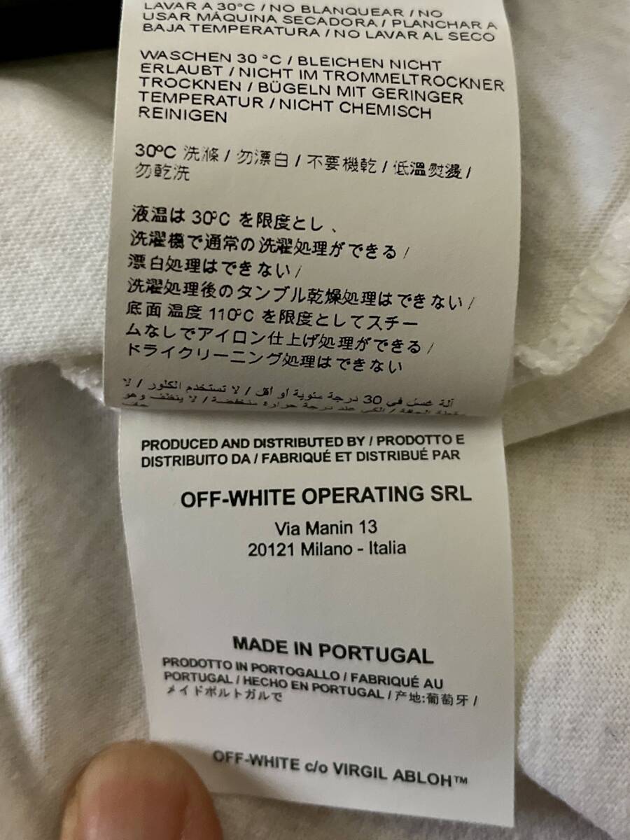 OFF-WHITE オフホワイト ロゴTシャツ ホワイト size XS_画像7