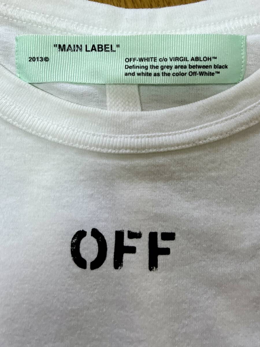 OFF-WHITE オフホワイト ロゴTシャツ ホワイト size XS_画像4