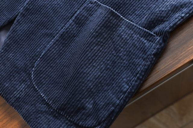 XZ-JQ 紺 実寸 52( XL度 ) 北欧 メンズ 超高品質 肉厚完売 デニムブルー 秋冬 新品 完売 ■ 高品質 メンズ 紳士 ジャケット スーツの画像8